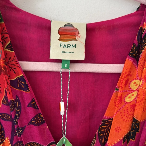 NWT Farm Rio Tropical Tapestry Long-Sleeve Minidress Size S - Picture 10 of 15